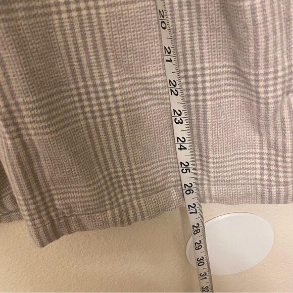 Abercrombie & fitch soft AF plaid full zip jacket gray plaid cotton relaxed L - Picture 8 of 12